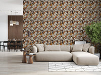 Abstract Tribal Spirals and Shapes Wallpaper⁠