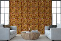 Tribal Ochre Geometric Pattern Wallpaper⁠