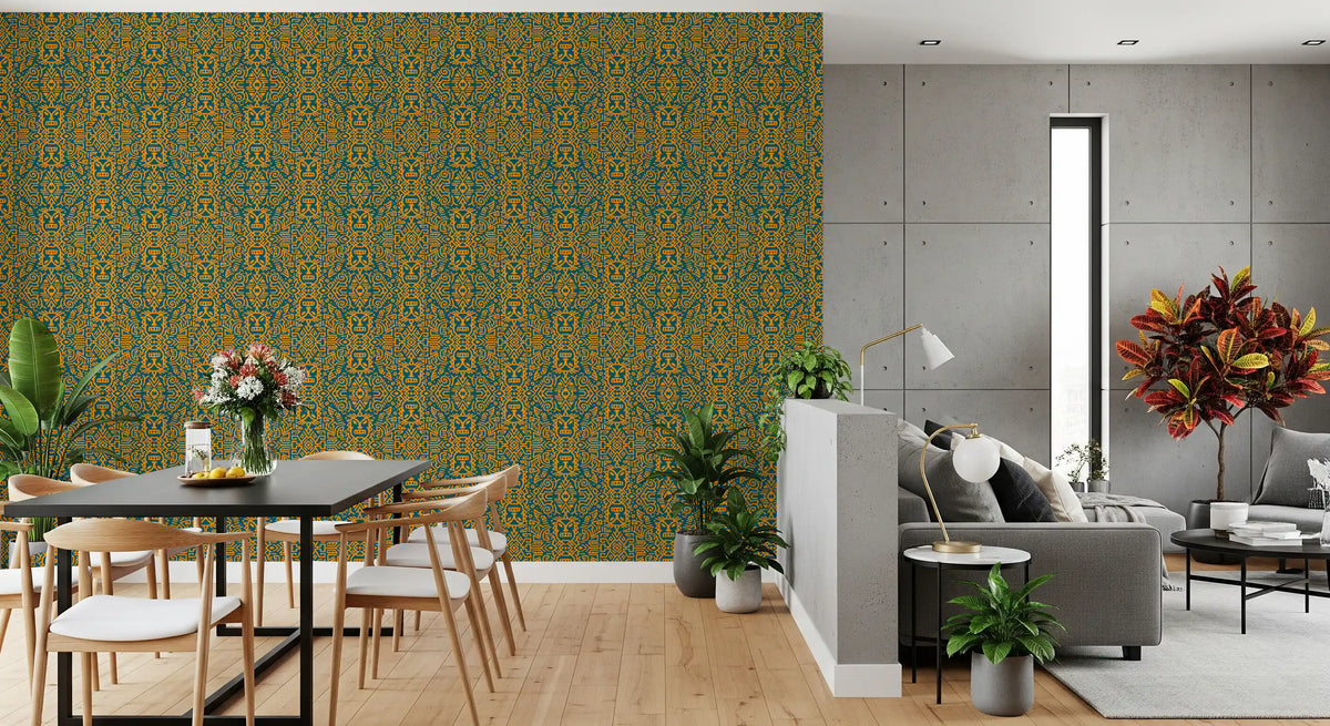 Abstract Ethnic Mask Art Wallpaper⁠