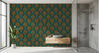 Graphic Mask Motif Pattern Wallpaper⁠