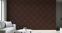 Abstract Charcoal and Terracotta Lines Wallpaper⁠