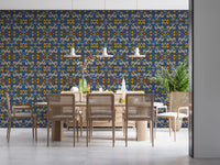Tribal Mosaic Tile Motif Wallpaper⁠