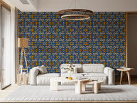 Tribal Mosaic Tile Motif Wallpaper⁠