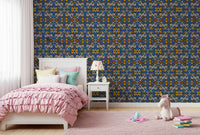 Tribal Mosaic Tile Motif Wallpaper⁠