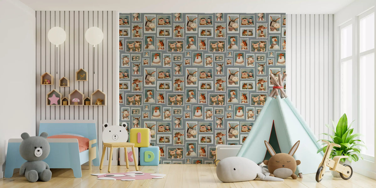 Whimsical Farm Portrait Gallery Rustic Farm Wallpaper⁠