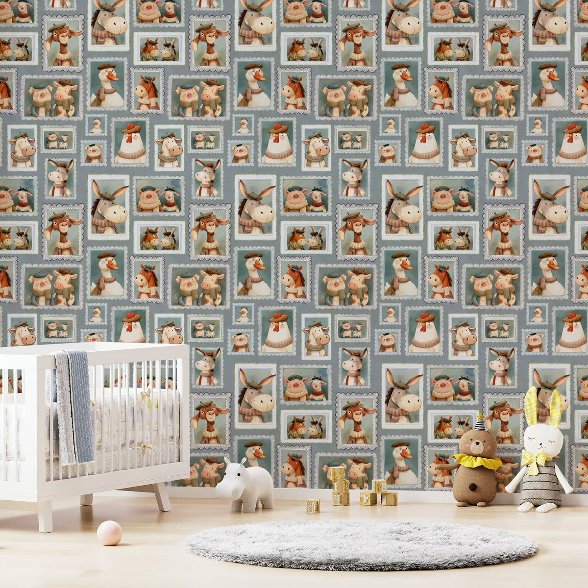 Whimsical Farm Portrait Gallery Rustic Farm Wallpaper⁠