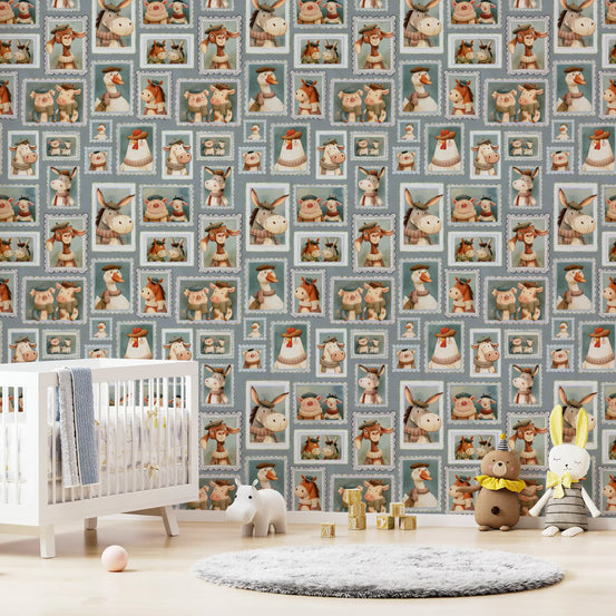 Whimsical Farm Portrait Gallery Rustic Farm Wallpaper⁠