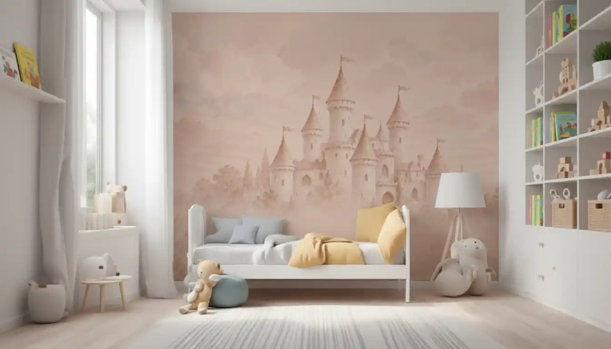 Castle Dreams – Faded Rose Wall Mural Wall Mural