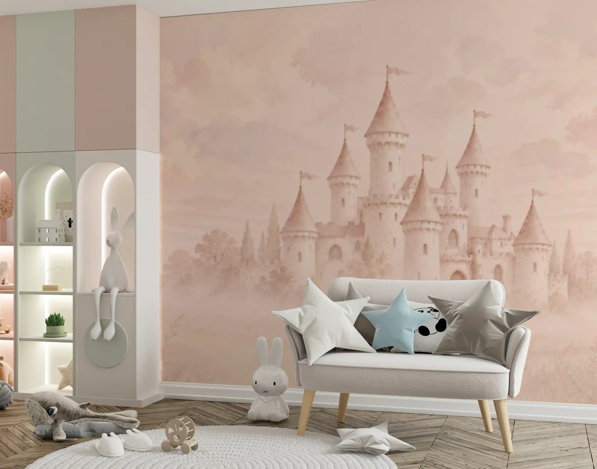 Castle Dreams – Faded Rose Wall Mural Wall Mural