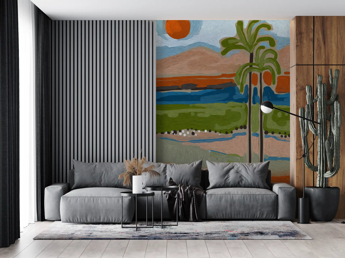 Sunlit Tropical Grove Mural Wall Mural