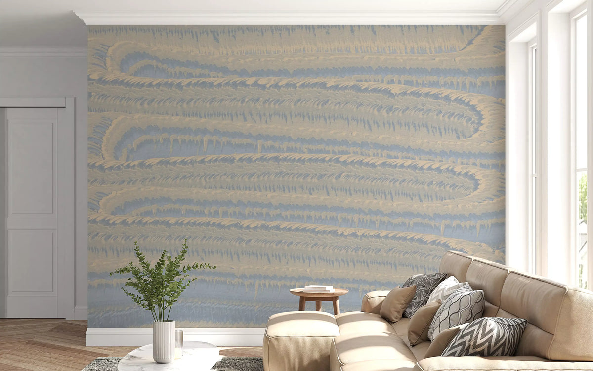 Serene Linear Waves Texture Wall Mural