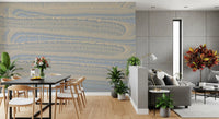 Serene Linear Waves Texture Wall Mural