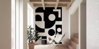 Minimalist Monochrome Geometry Wall Mural