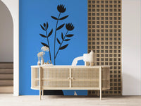 Minimalist Lady in Blue Dress Wall Mural