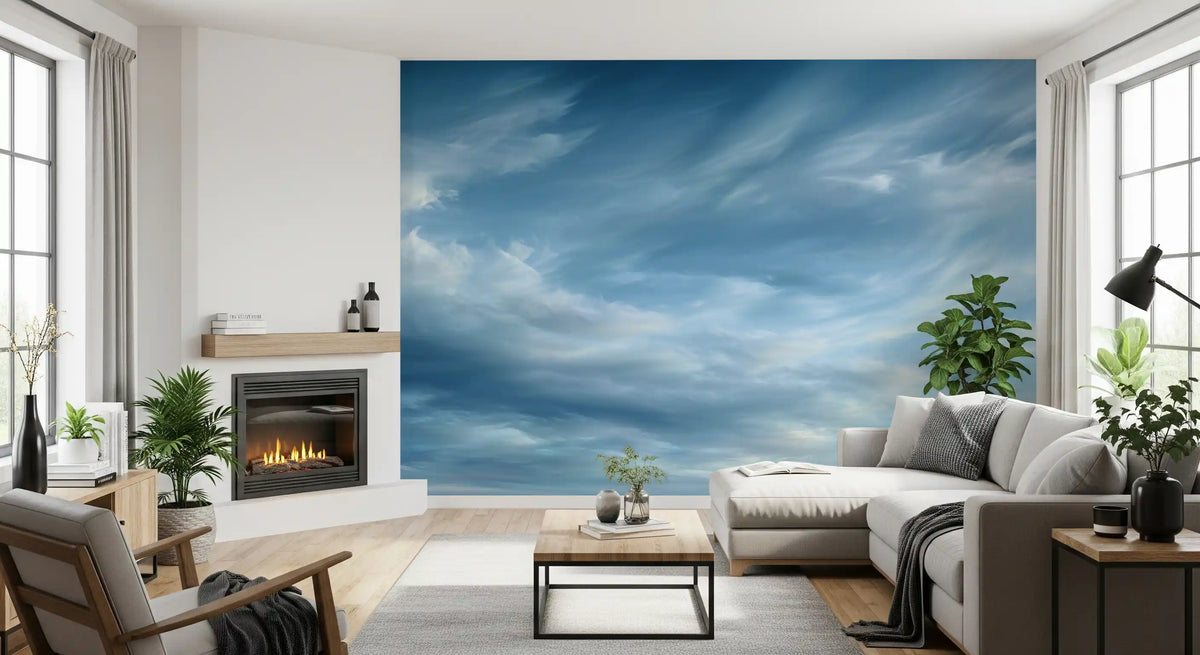 Abstract Clouds Wispy Sky Motion Wall Mural