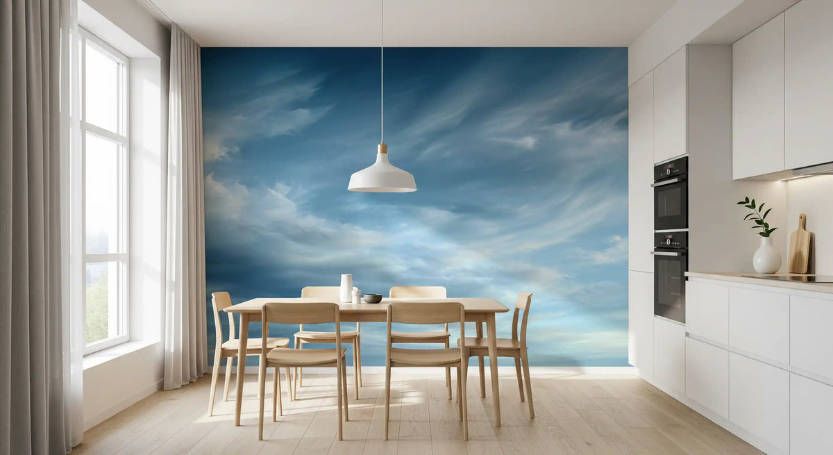 Abstract Clouds Wispy Sky Motion Wall Mural