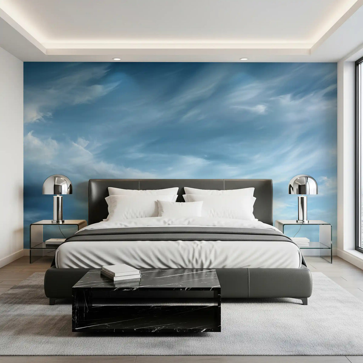 Abstract Clouds Wispy Sky Motion Wall Mural