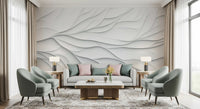 Minimalist Layered Paper Curves Wall Mural