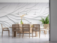 Minimalist Layered Paper Curves Wall Mural