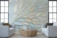 Soft Pastel Botanical Flow Wall Mural