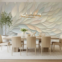 Soft Pastel Botanical Flow Wall Mural