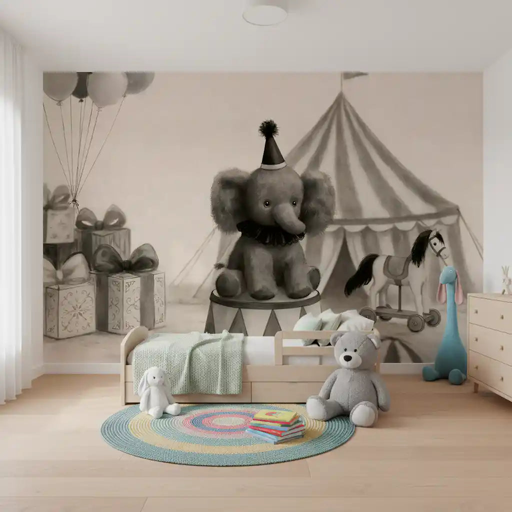 Circus Elephant Parade Wall Mural