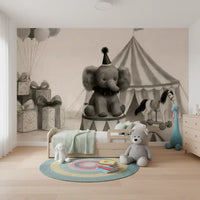 Circus Elephant Parade Wall Mural