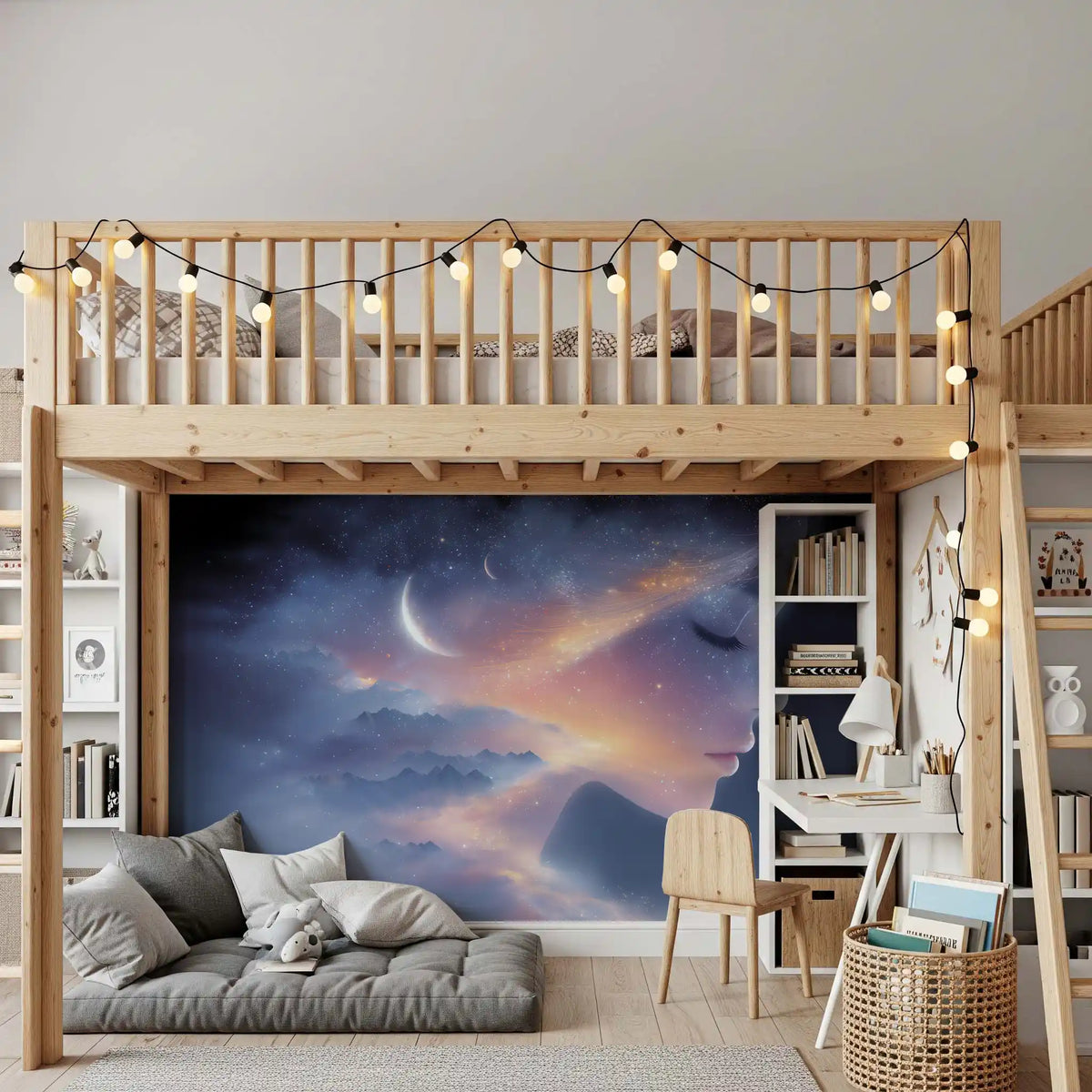 Celestial Dreamer Portrait Wall Mural