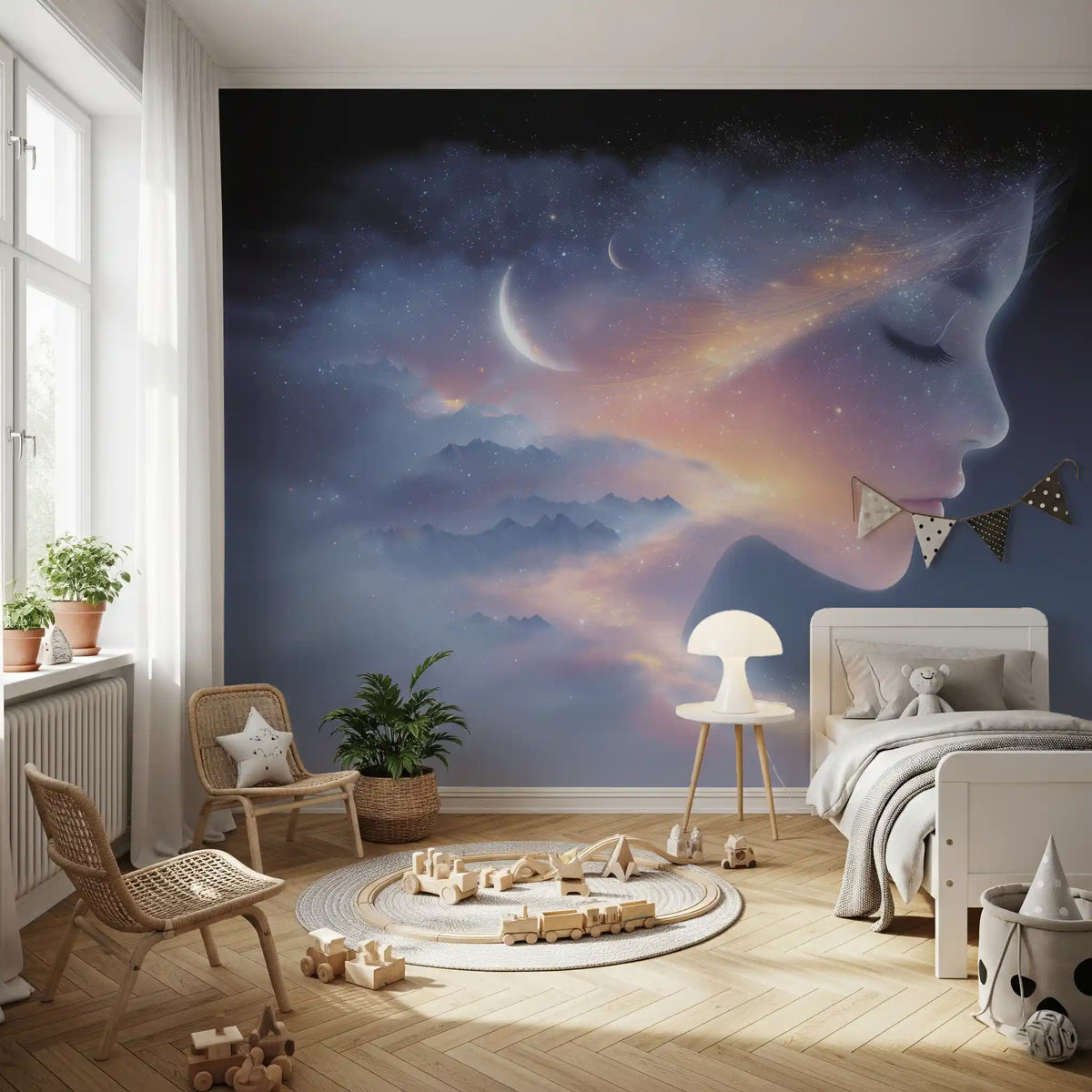 Celestial Dreamer Portrait Wall Mural