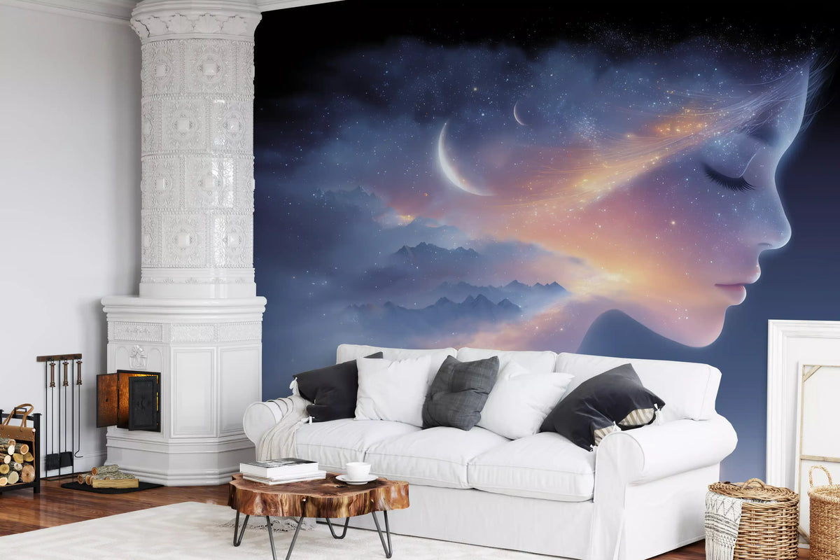 Celestial Dreamer Portrait Wall Mural