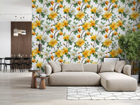 Sun-Kissed Golden Blossom Branches Wallpaper⁠