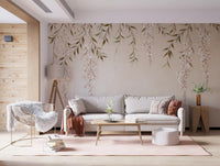 Minimalist Botanical Weeping Boughs Wall Mural