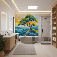 Abstract Horizon Tree Wall Mural