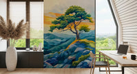 Abstract Horizon Tree Wall Mural