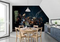 Rustic Autumnal Floral Composition Wall Mural