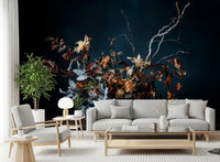 Rustic Autumnal Floral Composition Wall Mural