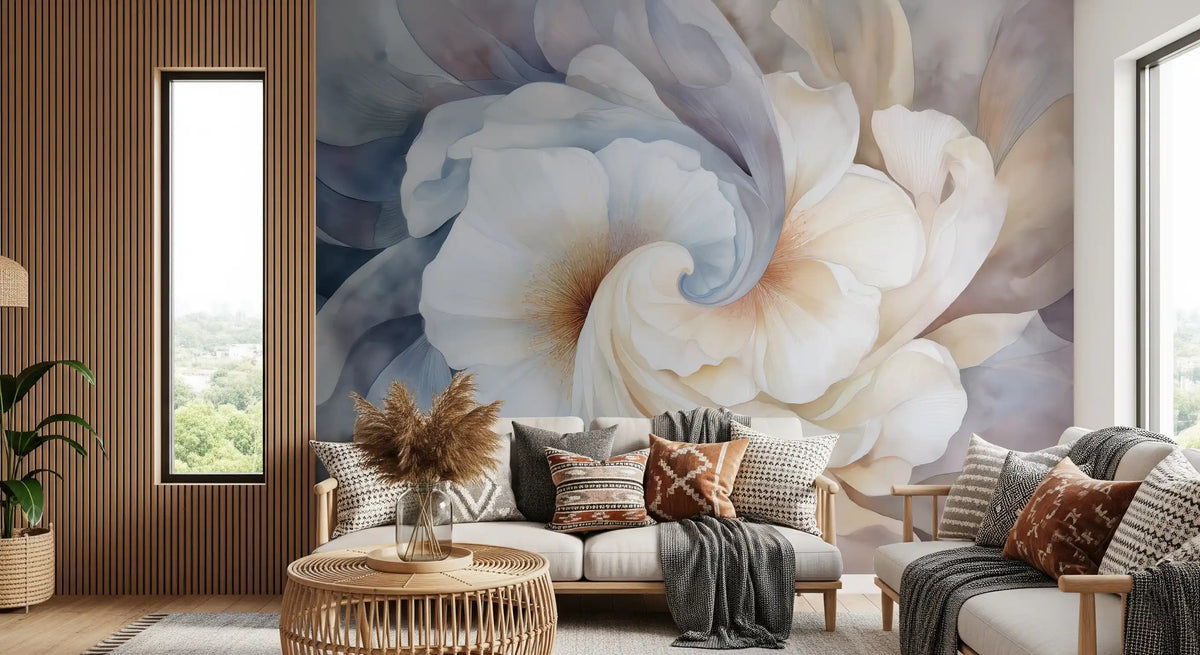 Floral Yin Yang Serenity Wall Mural