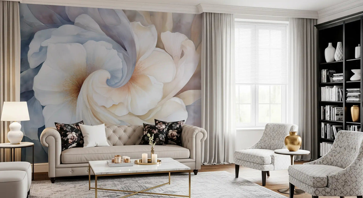 Floral Yin Yang Serenity Wall Mural