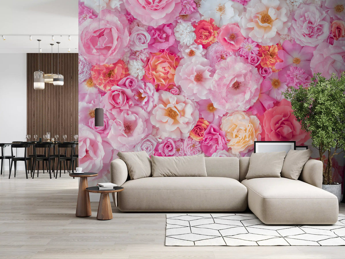 Petal Abundance Botanical Mosaic Wall Mural