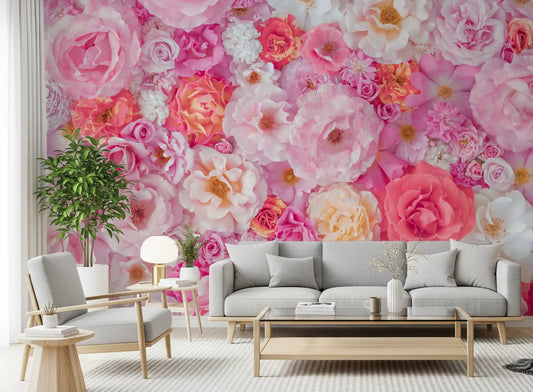 Petal Abundance Botanical Mosaic Wall Mural
