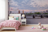 Thames Twilight Architectural Horizon Wall Mural