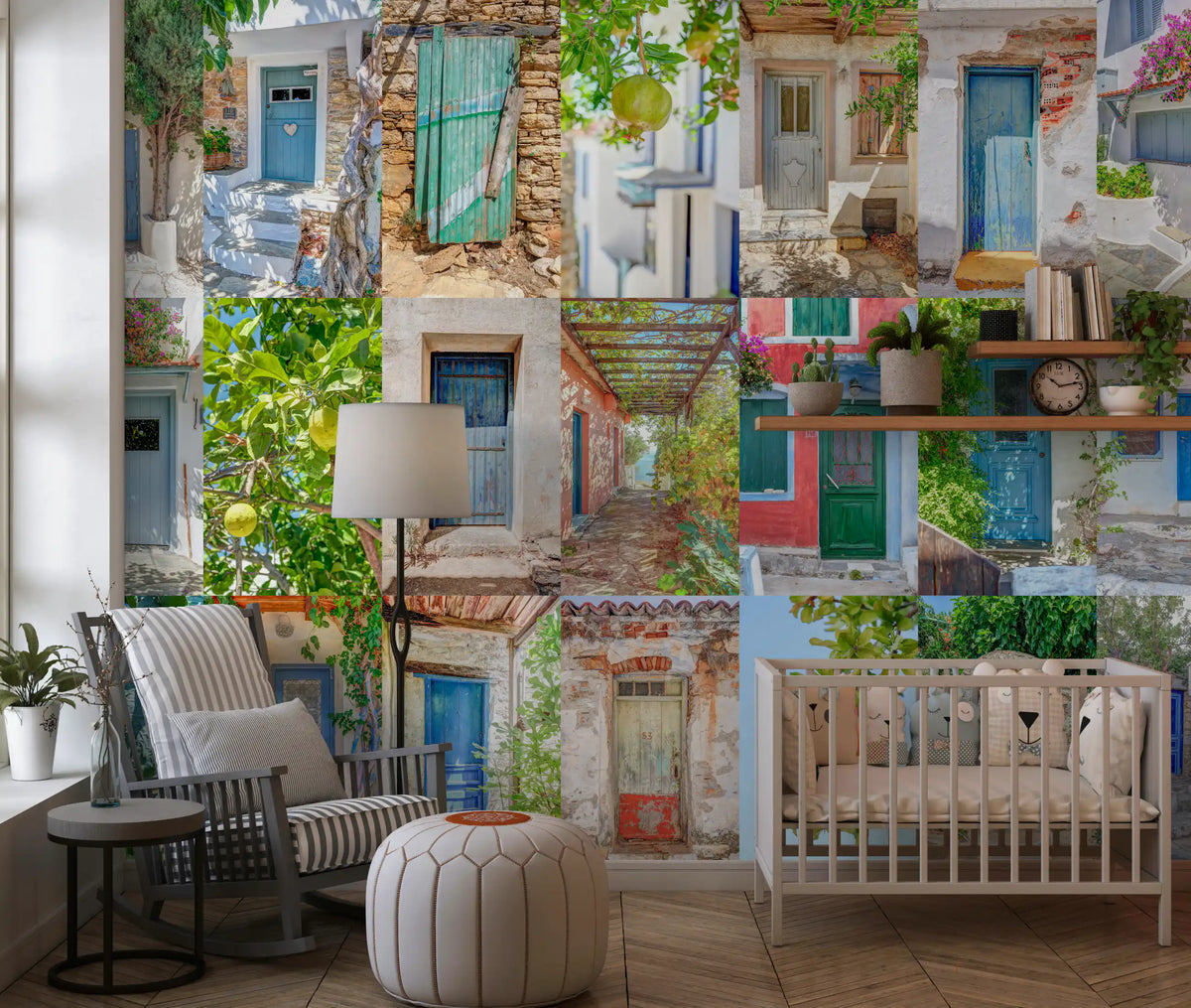 Coastal European Architectural Montage Wall Mural