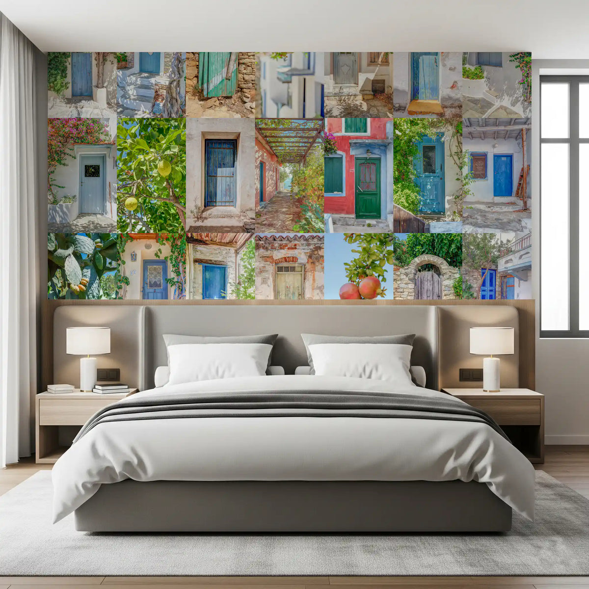 Coastal European Architectural Montage Wall Mural