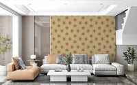 Golden Petal Kaleidoscope Pattern Wallpaper⁠