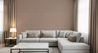 Minimalist Terracotta Geometric Grid Wallpaper⁠