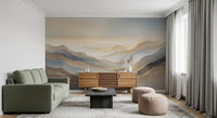 Serene Dawn Mountain Layers Wall Mural