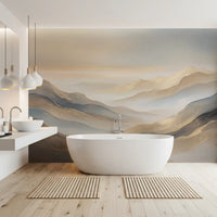 Serene Dawn Mountain Layers Wall Mural