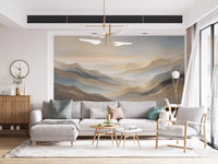 Serene Dawn Mountain Layers Wall Mural