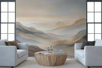 Serene Dawn Mountain Layers Wall Mural