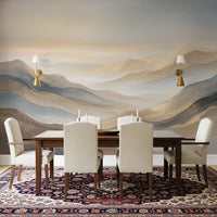 Serene Dawn Mountain Layers Wall Mural